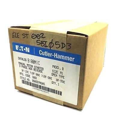 NEW SEALED EATON CUTLER HAMMER B100M1C MOTOR STARTER SIZE M1 3 PHASE