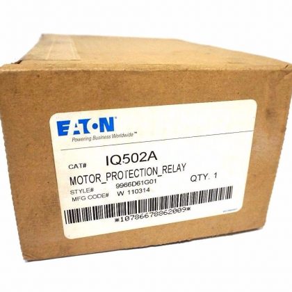 NEW SEALED EATON IQ502A MOTOR PROTECTION RELAY STYLE 9966D61G01