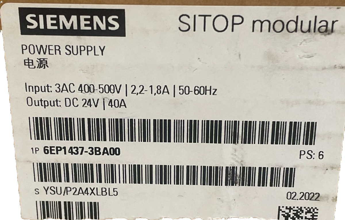 NEW SIEMENS 6EP1437-3BA00 POWER SUPPLY 24VDC 40A 6EP14373BA00 - Image 6