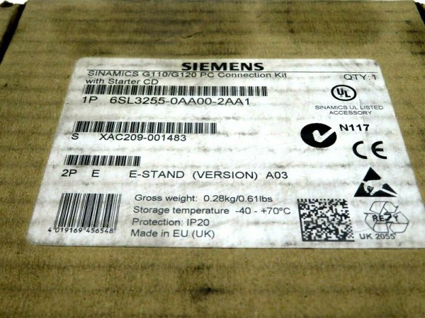 NEW SIEMENS 6SL3255-0AA00-2AA1 CONNECTION KIT W/STARTER CD 6SL32550AA002AA1 - Image 6