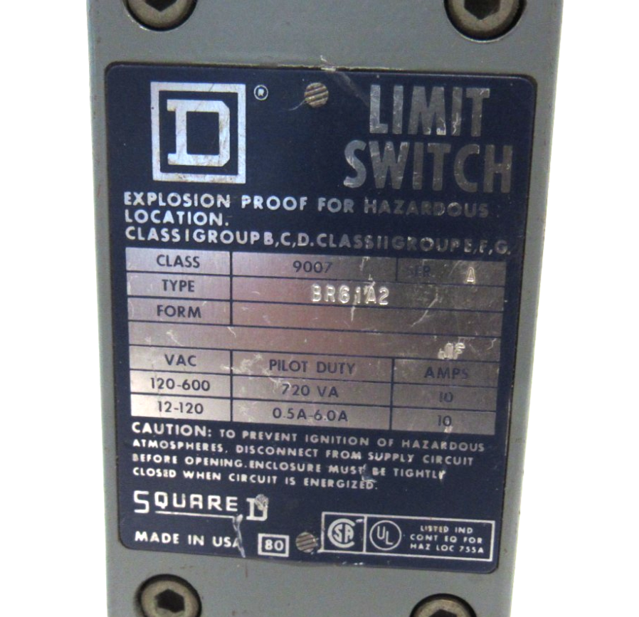 NEW SQUARE D 9007-BR61A2 LIMIT SWITCH 9007BR61A2 - Image 3