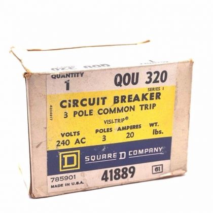 NEW SQUARE D QOU-320 CIRCUIT BREAKER SER.I QOU320