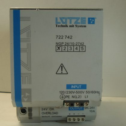 USED LUTZE 722742 POWER SUPPLY NGP 24/10-2742