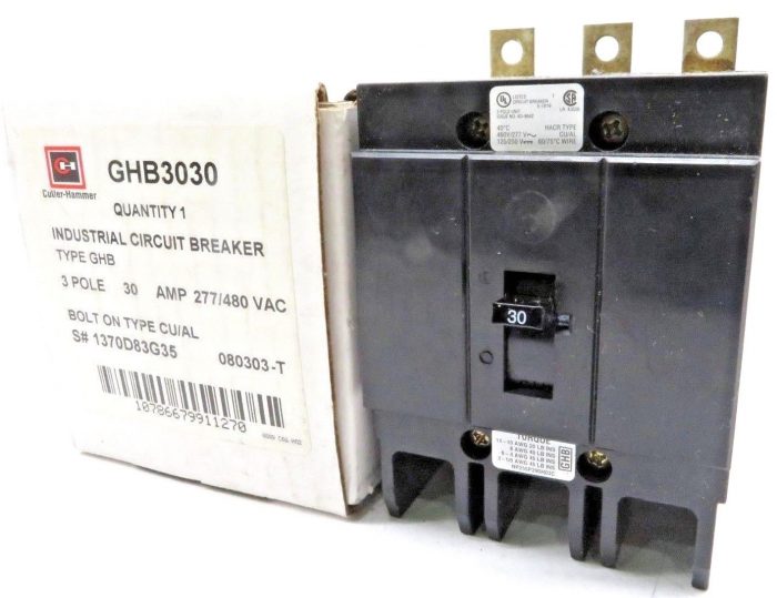 NEW CUTLER HAMMER GHB3030 CIRCUIT BREAKER TYPE GHB