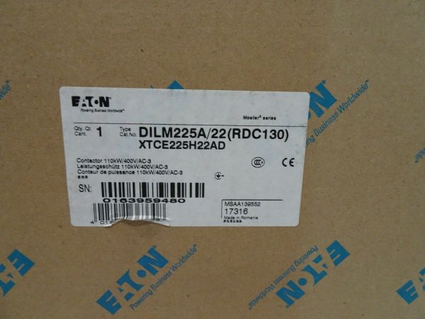 NEW EATON DILM225A /22 (RDC130) CONTACTOR DILM225A22RDC130 - Image 5