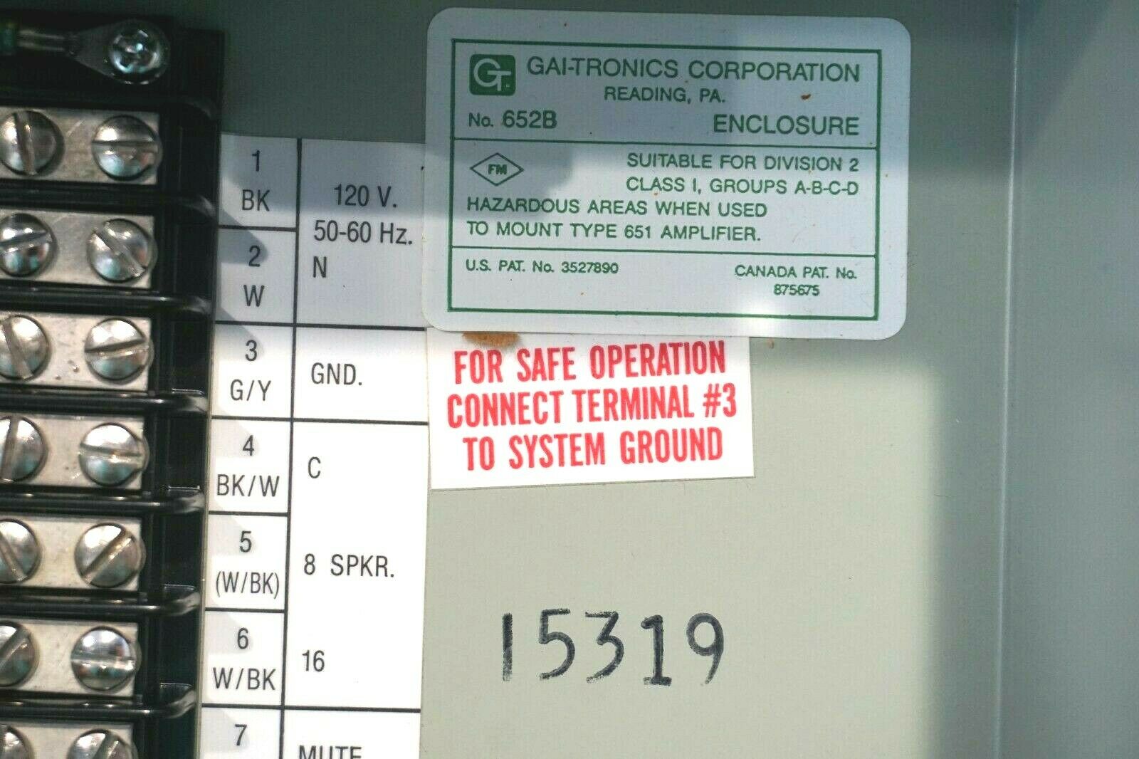 NEW GAI-TRONICS 652B ENCLOSURE 15319 - SB Industrial Supply, Inc.