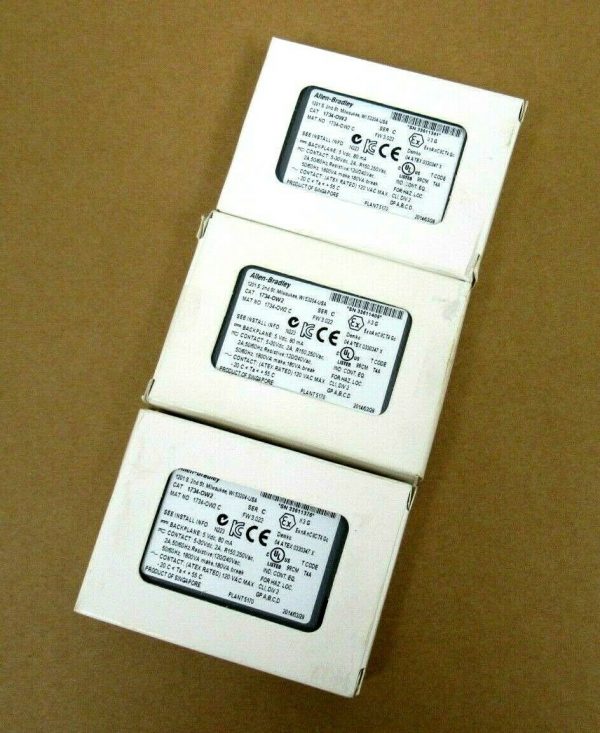 NEW LOT OF 3 ALLEN BRADLEY 1734-OW2 OUTPUT MODULE SER C 1734OW2