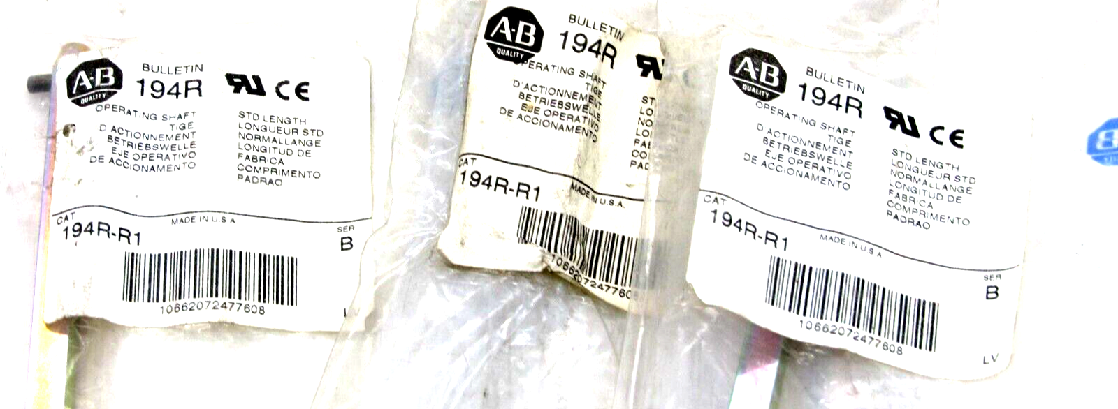 NEW LOT OF 3 ALLEN BRADLEY 194R-R1 OPERATING SHAFT 194RR1 - Image 4