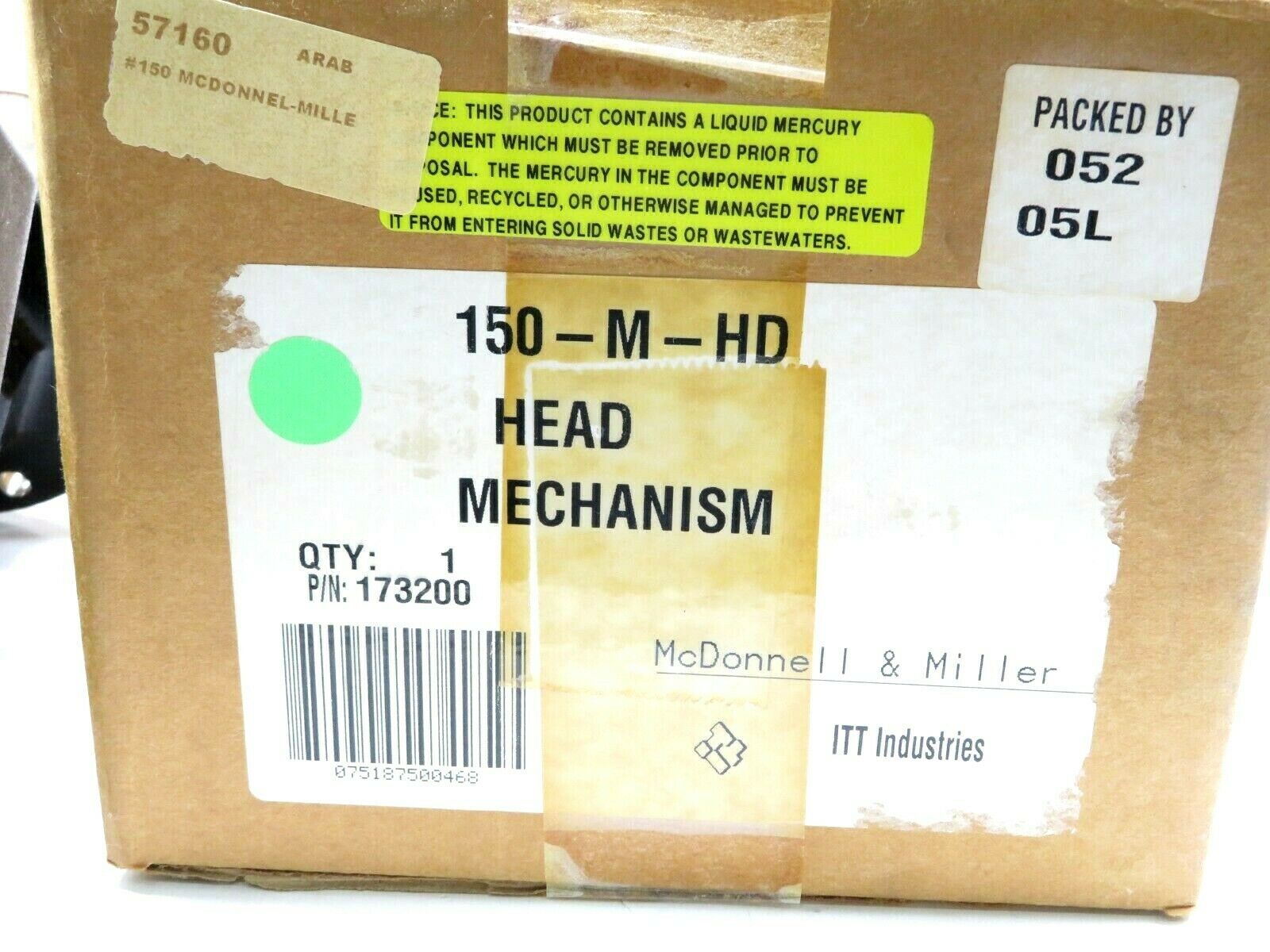 NEW MCDONNELL AND MILLER 150MHD HEAD MECHANISM 150MHD SB Industrial