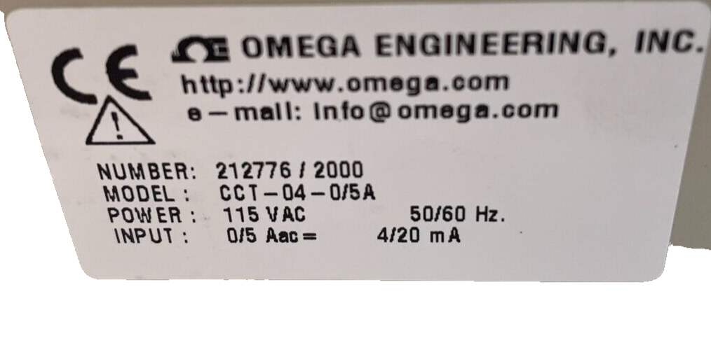 NEW OMEGA ENGINEERING CCT040/5A SIGNAL CONDITIONER 115VAC 50/60HZ - Image 5