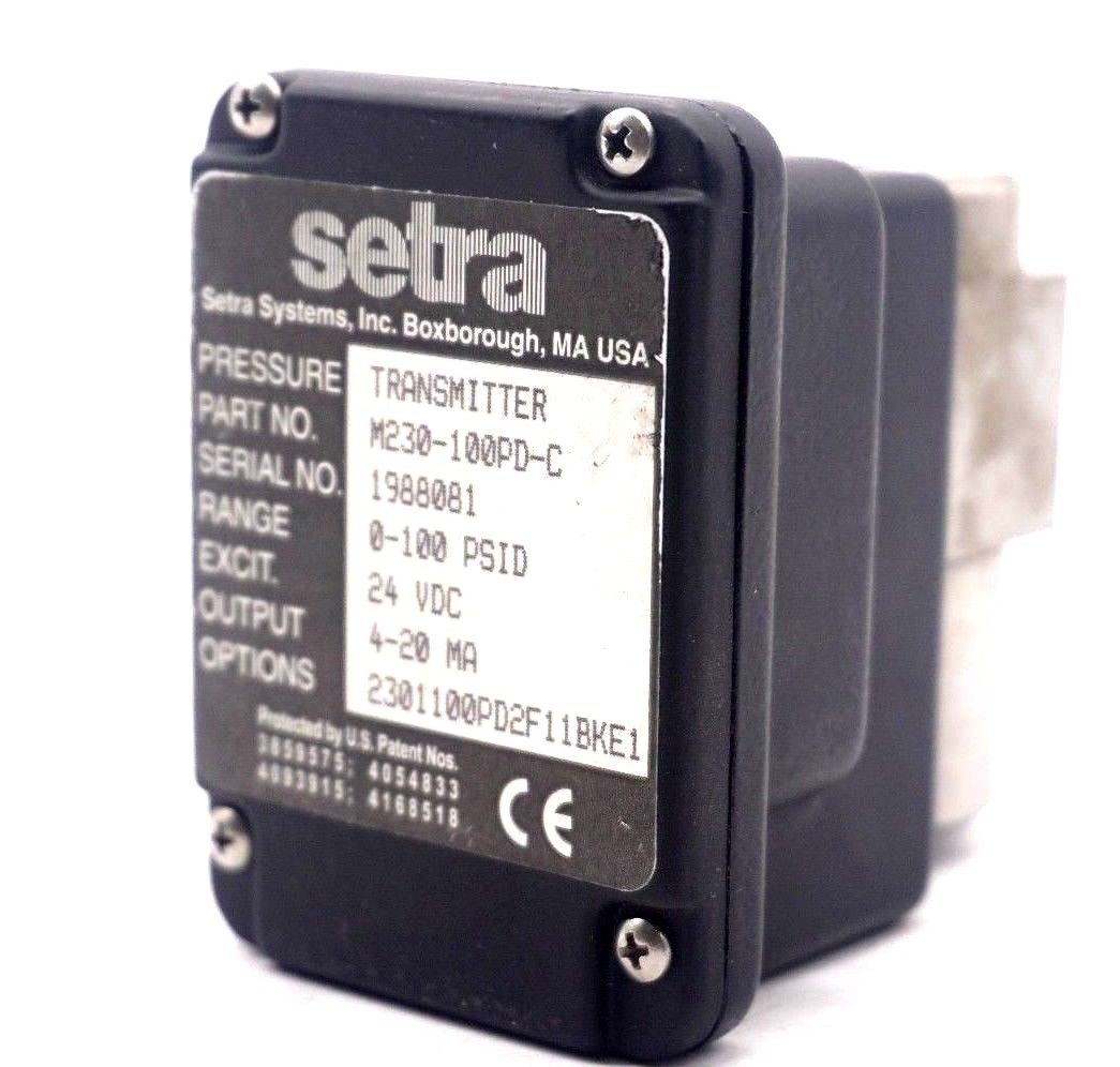NEW SETRA M230-100PD-C PRESSURE TRANSMITTER 24VDC 100PSI M230100PDC ...