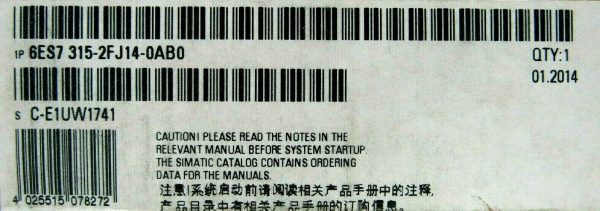 NEW SIEMENS 6ES7315-2FJ14-0AB0 CPU MODULE 6ES73152FJ140AB0 - Image 5