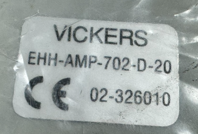 NEW VICKERS EHH-AMP-702-D-20 POWER PLUG AMPLIFIER 02-326010 - Image 3