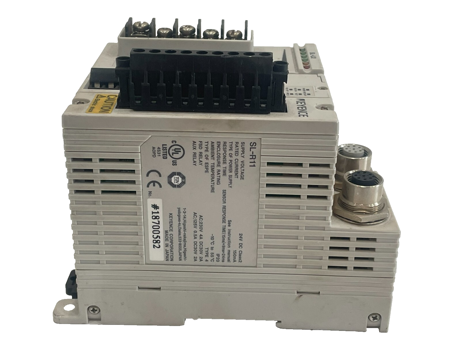 USED KEYENCE SL-R11 SAFETY CONTROL UNIT W/ SL-U2 POWER SUPPLY SLR11 - Image 5