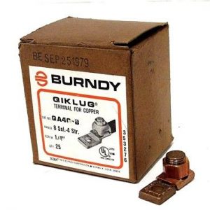 25 NEW BURNDY QA4C-B TERMINAL LUGS QA4CB