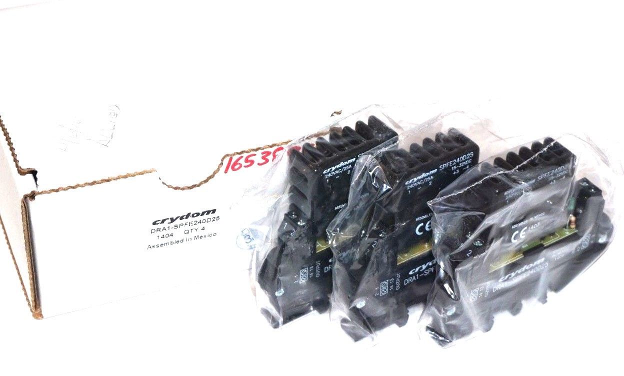 3 NEW CRYDOM DRA1-SPFE240D25 DIN RAIL MOUNTS DRA1SPFE240D25