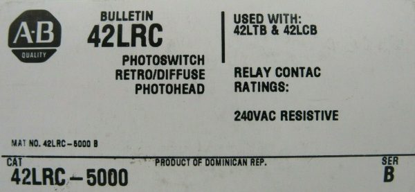 NEW ALLEN BRADLEY 42LRC-5000 PHOTOSWITCH SER B 42LRC5000 - Image 5