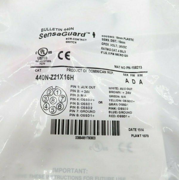 NEW ALLEN BRADLEY 440N-Z21X16H NON CONTACT SWITCH SERIES A 440NZ21X16H - Image 4