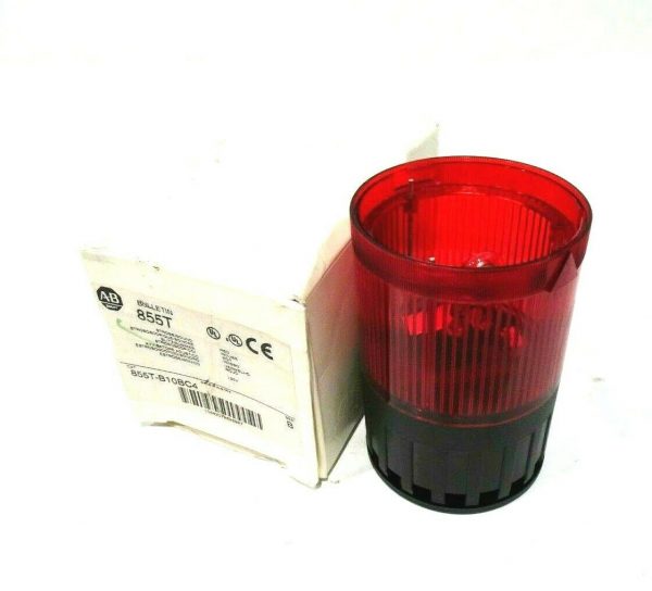 NEW ALLEN BRADLEY 855T-B10BC4 RED STROBE LIGHT SER.B 855TB10BC4