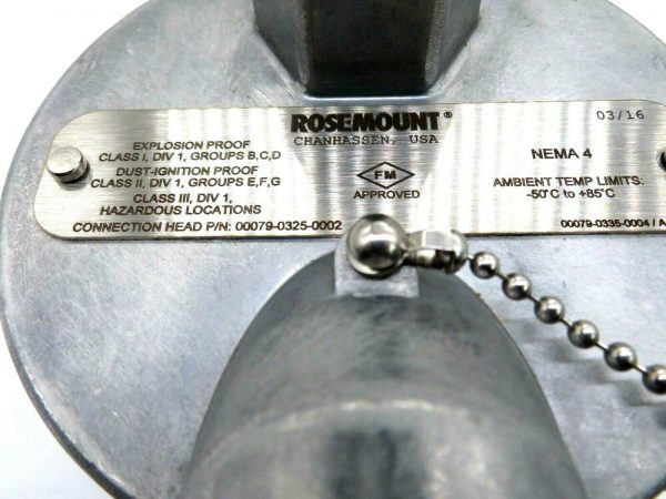 NEW EMERSON ROSEMOUNT GN7 R23A30N040E5 TEMPERATURE SENSOR 00079-0325-0002 - Image 4