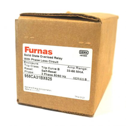 NEW FURNAS 958CA31BX625 OVERLOAD RELAY 3 PHASE 50/60 HZ