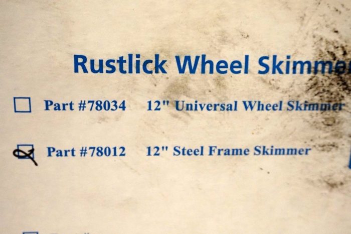 NEW RUSTLICK 78012 STEEL FRAME WHEEL SKIMMER 12" - Image 5