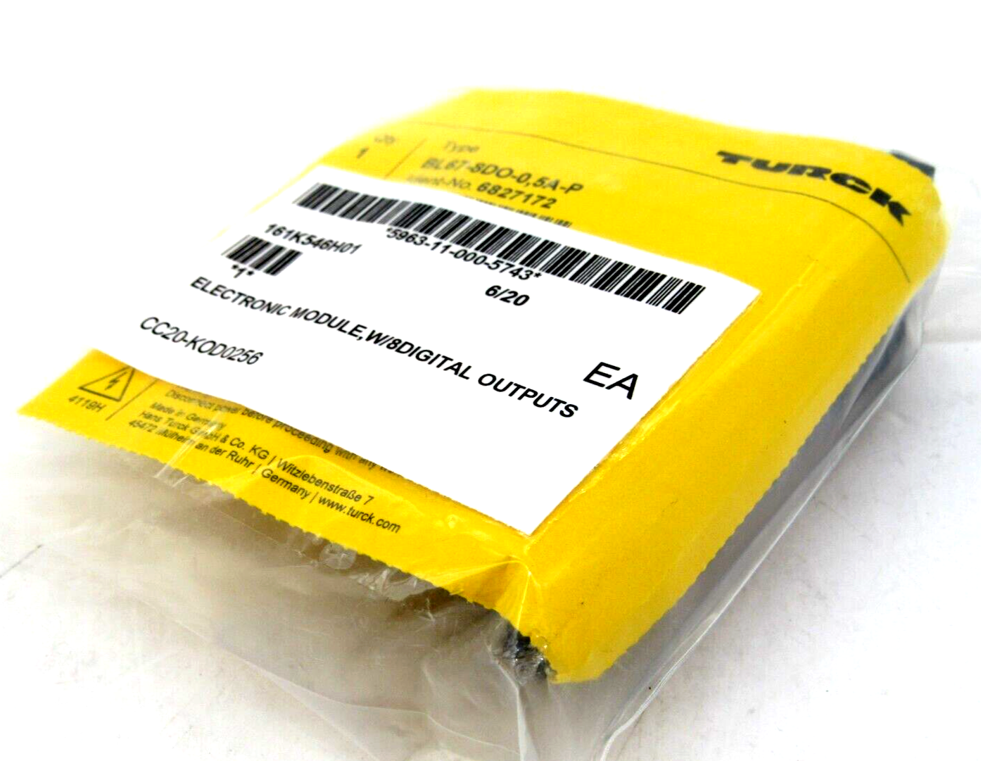 NEW TURCK BL67-8DO-0.5A-P I/O MODULE 6827172 BL678DO05AP