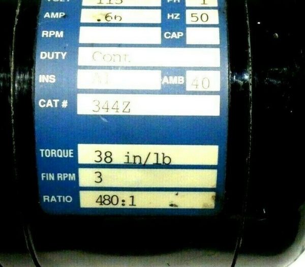 USED MILLER ELECTRIC NSI-12RG GEAR MOTOR NSI12RG - Image 5