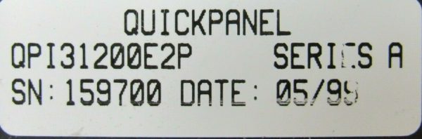 USED TOTAL CONTROL QPI31200E2P QUICKPANEL SER A W/ QPI-GEG-201 MODULE - Image 6