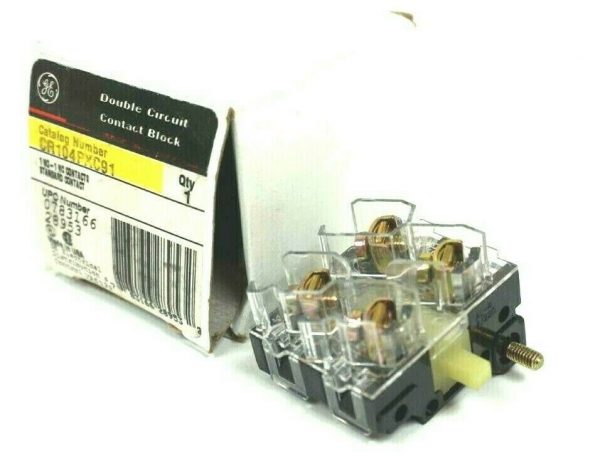5 NEW GENERAL ELECTRIC CR104PXC91 DOUBLE CIRCUIT CONTACT BLOCKS - Image 3