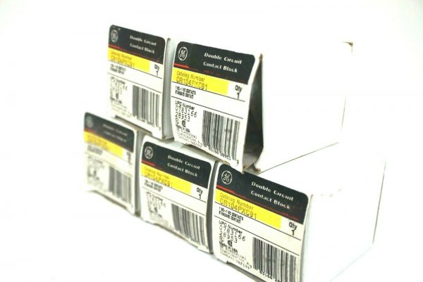5 NEW GENERAL ELECTRIC CR104PXC91 DOUBLE CIRCUIT CONTACT BLOCKS
