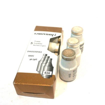 8 NEW MERSEN FEREZ SHAWMUT DIIIGG50V63 FUSES 500V