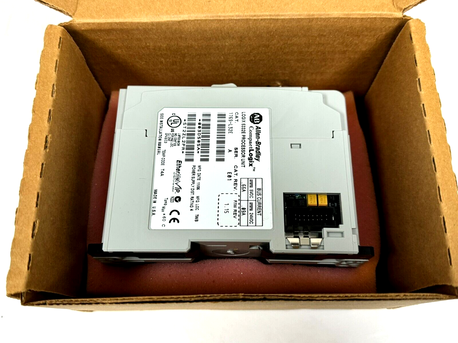 ALLEN BRADLEY 1769-L32E COMPACTLOGIX CPU SER. A CAT. REV. E01 NEW SURPLUS - Image 4