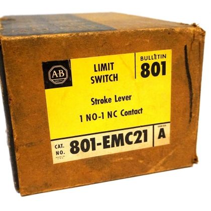 NEW ALLEN BRADLEY 801-EMC21 LIMIT SWITCH SER.A 801EMC21