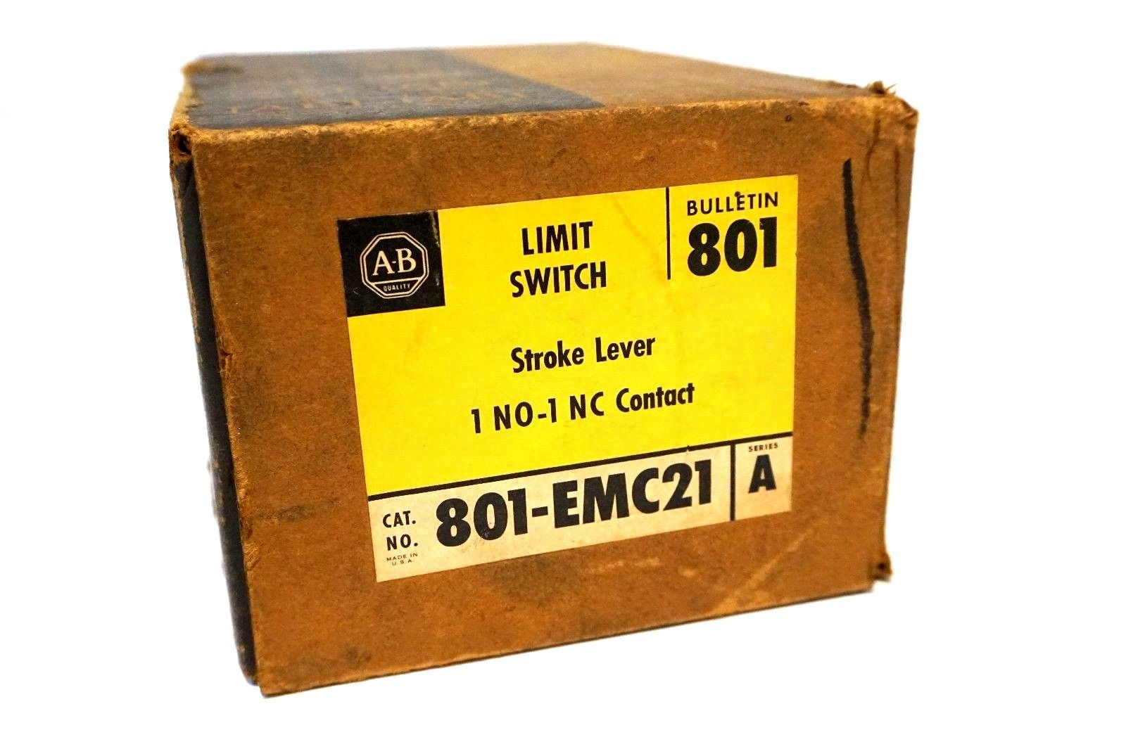 NEW ALLEN BRADLEY 801-EMC21 LIMIT SWITCH SER.A 801EMC21
