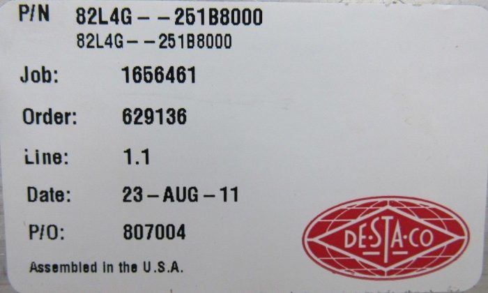NEW DESTACO 82L4G-251B8000 PNEUMATIC CLAMP 82L4G251B8000 - Image 6