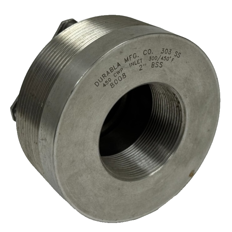 NEW DURABLA MFG. CO. 8008 BASIC CHECK VALVE 303SS 2" BSS 300-450DEG. F - Image 3