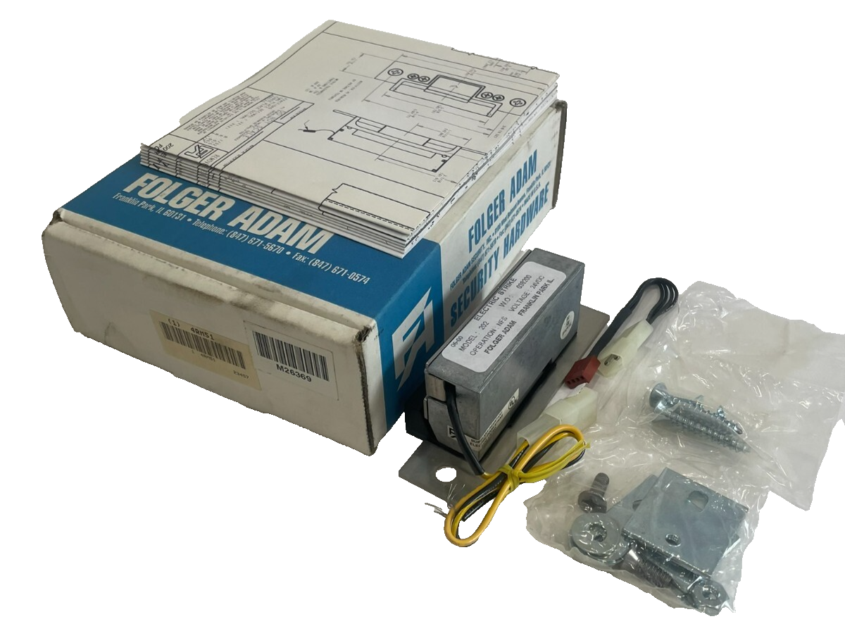 NEW FOLGERS ADAMS 202 ELECTRIC STRIKE 24VDC 4RM51