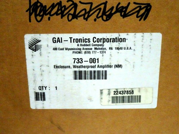 NEW GAI TRONICS 733-001 WEATHERPROOF AMPLIFIER ENCLOSURE 733001 - Image 6