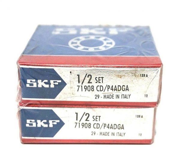 NEW SET SKF 71908 CD /P4ADGA BEARINGS 71908CDP4ADGA - Image 3