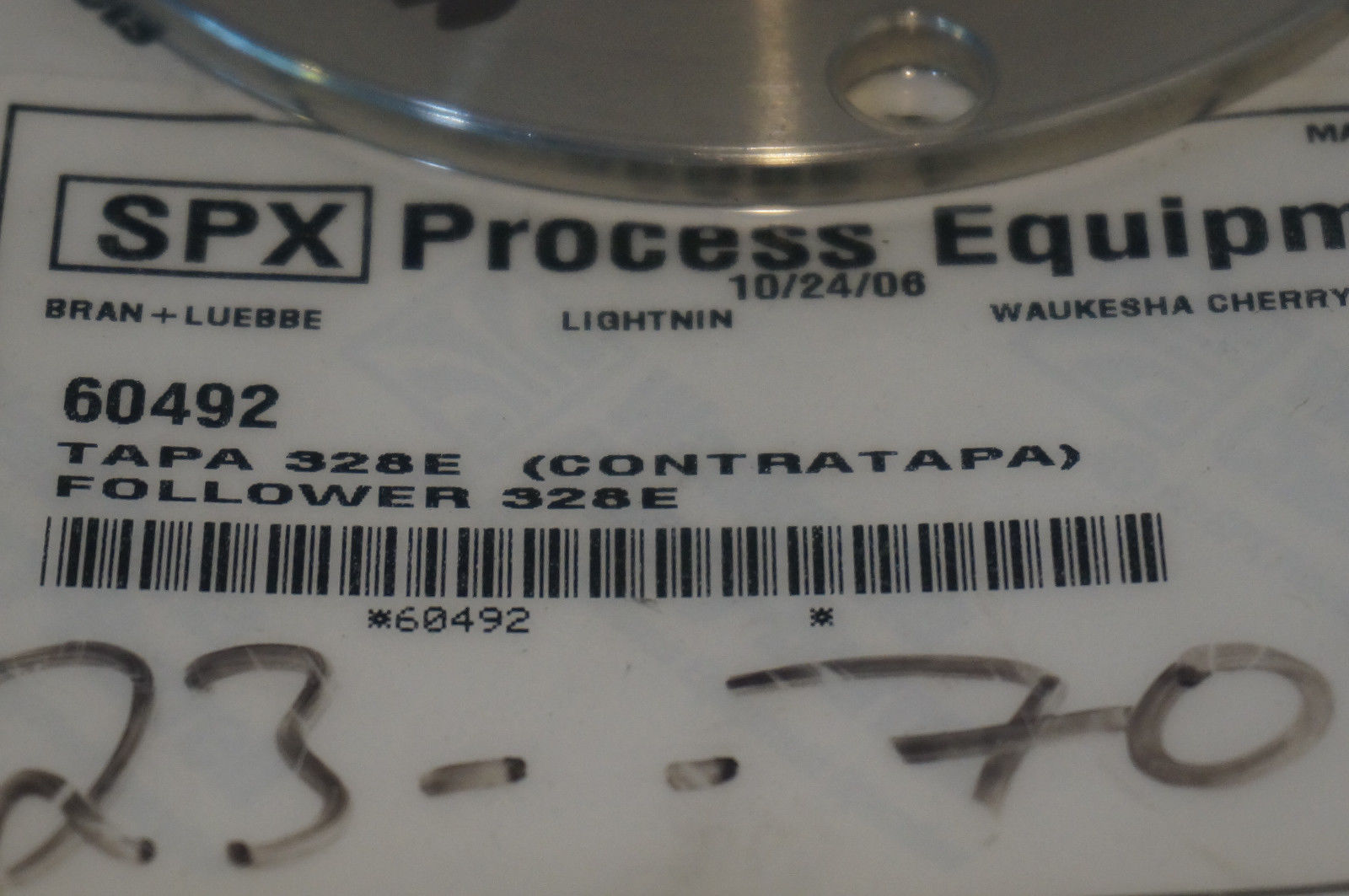 NEW SPX PROCESS EQUIPMENT 60492 TAPA 328E FOLLOWER - Image 3
