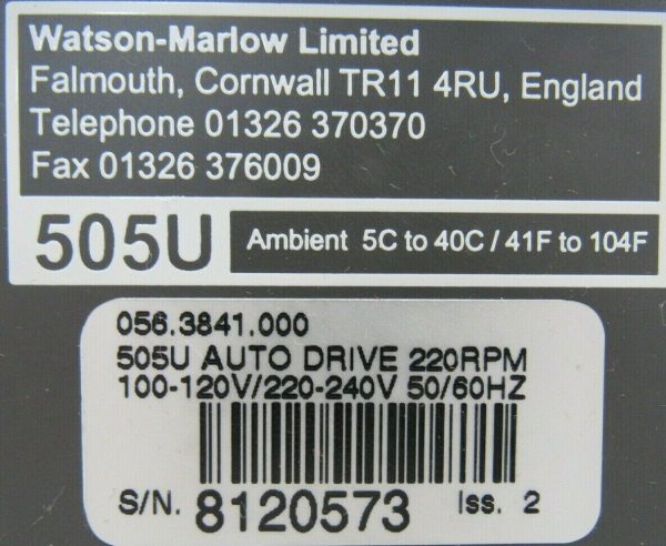NEW WATSON MARLOW 505U PERISTALTIC PUMP 056-3841-000 - Image 5
