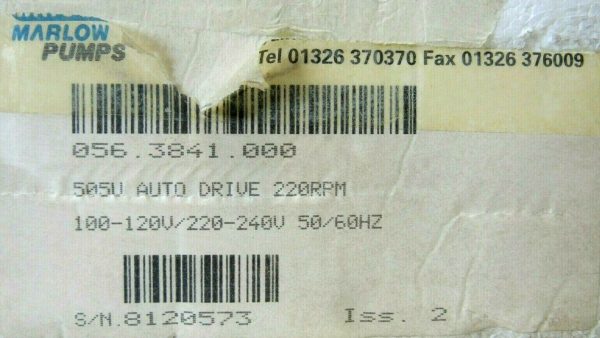 NEW WATSON MARLOW 505U PERISTALTIC PUMP 056-3841-000 - Image 6