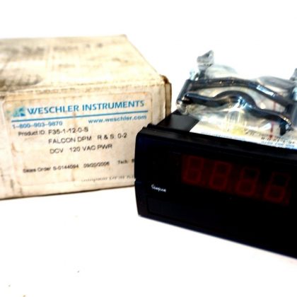 NEW WESCHLER INSTRUMENTS F35-1-12-0-S DIGITAL PANEL METER F351120S
