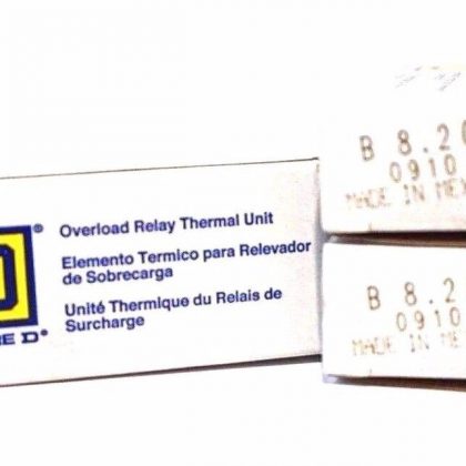 3 NEW SQUARE D B8.20 THERMAL OVERLOAD RELAY  B820