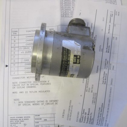 REFURBISHED BEI E25BA-6R-SB-2500-ABZC-7272-SM18-S OPTICAL ENCODER BEI E25