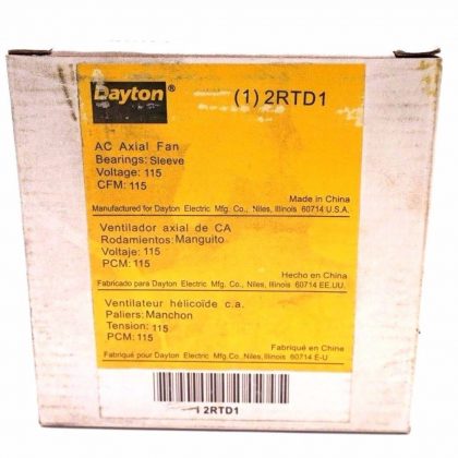 NEW DAYTON 2RTD1 AXIAL FAN