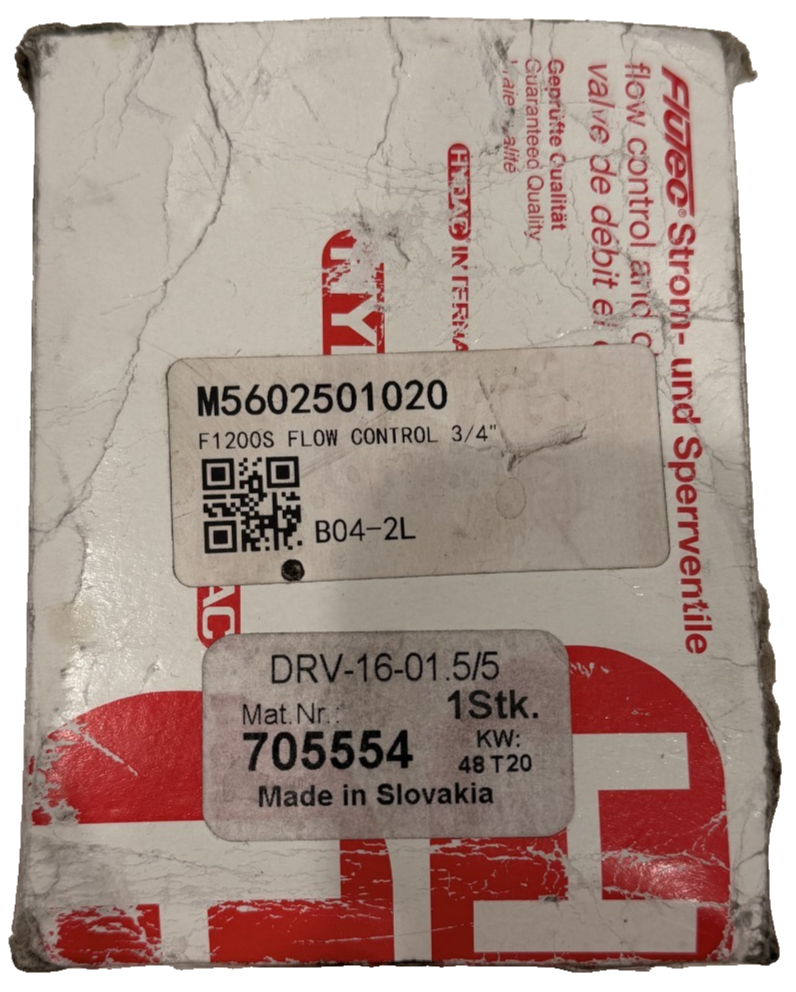 NEW FLUTEC DRV-16-01.5/5 PRESSURE REDUCING VALVE DRV160155 - Image 6