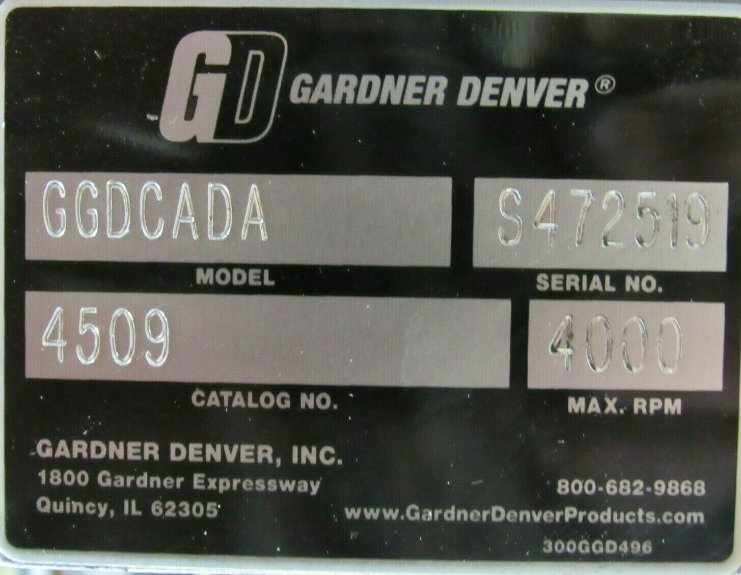 NEW GARDNER DENVER 4509 POSITIVE ROTARY DISPLACMENT BLOWER GGDCADA 45 SERIES - Image 9