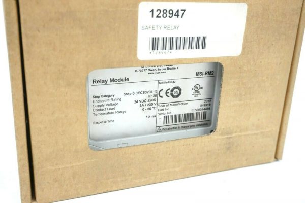 NEW LEUZE ELECTRONICS MSI-RM2 SAFETY RELAY MSIRM2 - Image 3